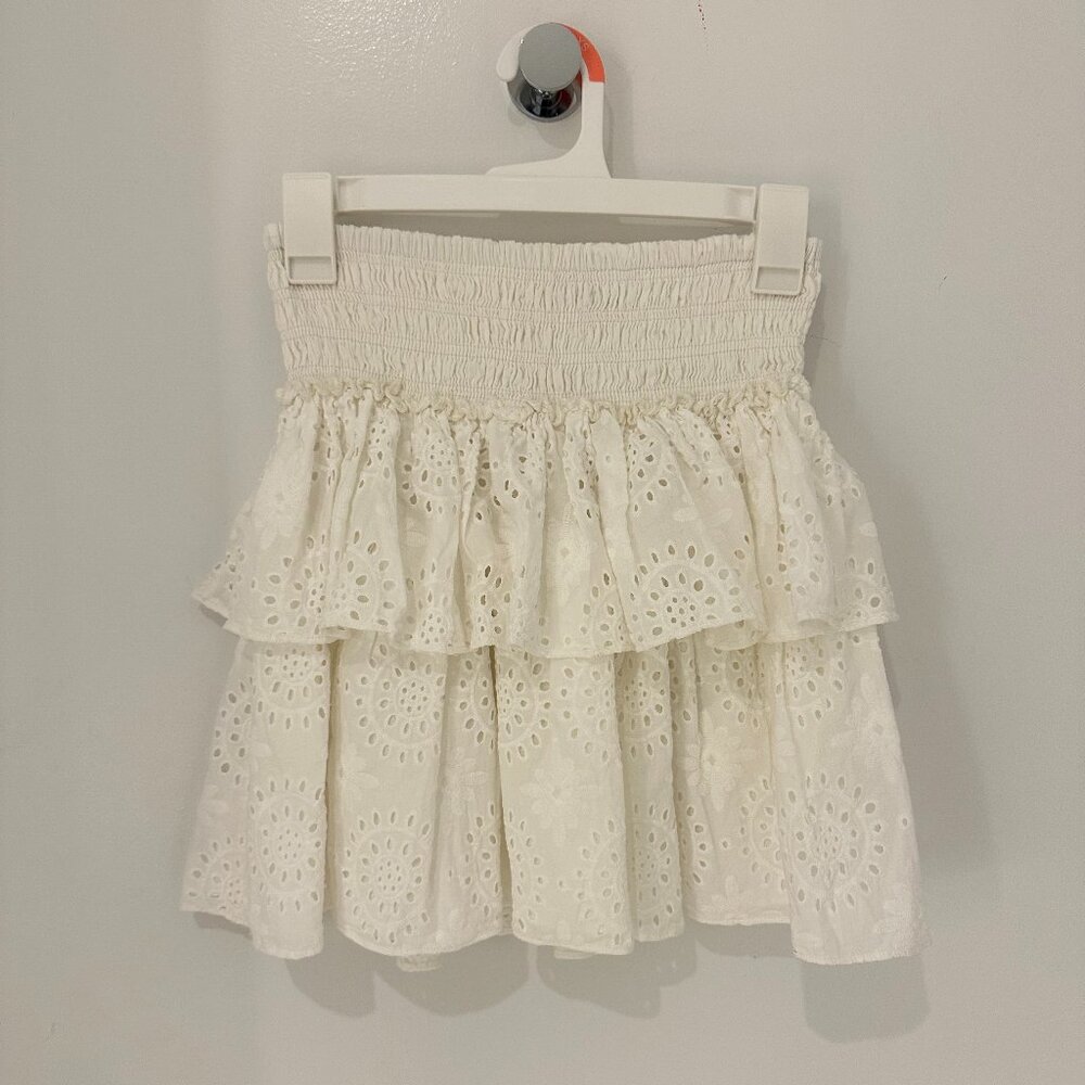 NWT Ramy Brook White Eyelet Mini Skirt